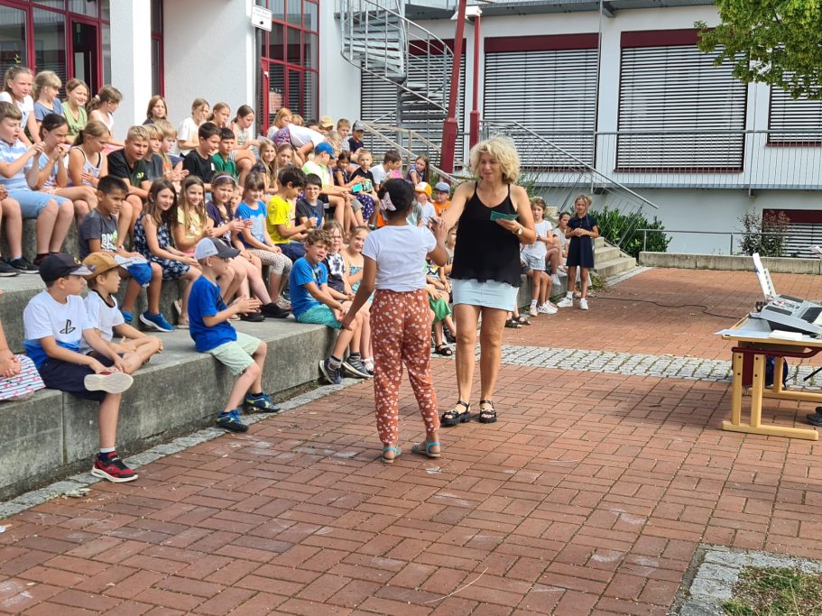 Siegerehrung nach den Sportwettbewerben